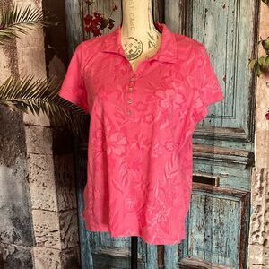 Caribbean Joe pink golf style shirt, size XL, good used condition
